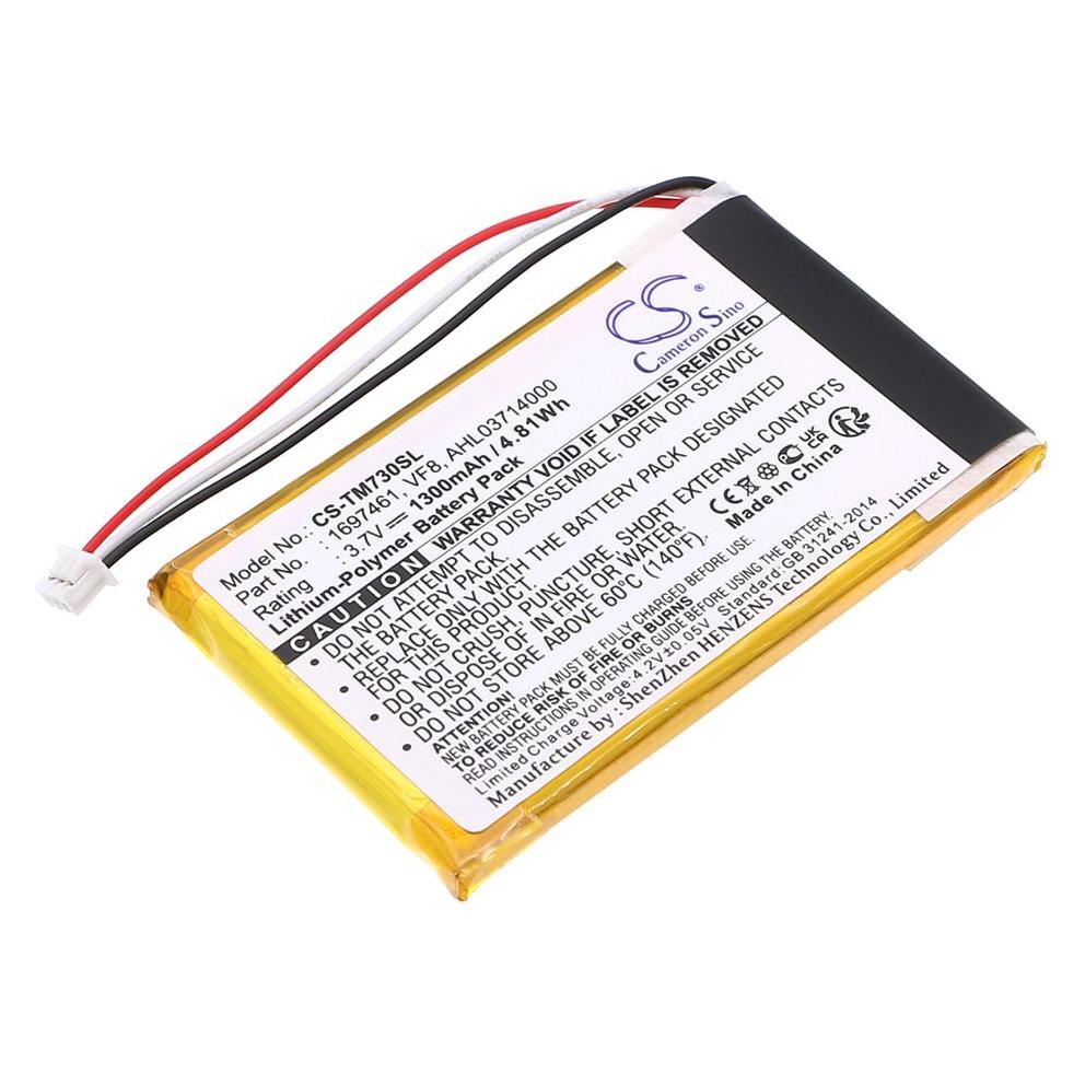 GPS Battery for TomTom 1697461, AHL03714000, VF8 (CS-TM730SL)