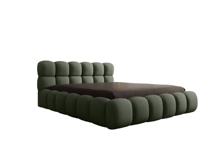 Luxusbetten24 Polsterbett Designer Polsterbett Boston Bouclé, mit Stauraum