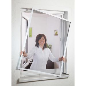 Culex Fliegengitter Alu Compact weiß, für Fenster, mit Rahmen, 130x150cm