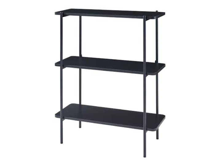Helloshop26 Regal, zeitloses Design, für Wohnzimmer, Schlafzimmer, freistehend, 100 x 80 x 34 cm, schwarz, 03_0011153