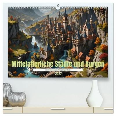 Mittelalterliche Städte und Burgen (hochwertiger Premium Wandkalender 2027 DIN A2 quer), Kunstdruck in Hochglanz