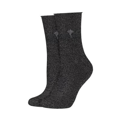 Socken JOOP, Damen, Gr. 35-38, schwarz (schwarz, weiß), Obermaterial: 60% Baumwolle, 20% metallisierte Fasern, 18% Elasthan, 2% sonstige Fasern, Socken Socken