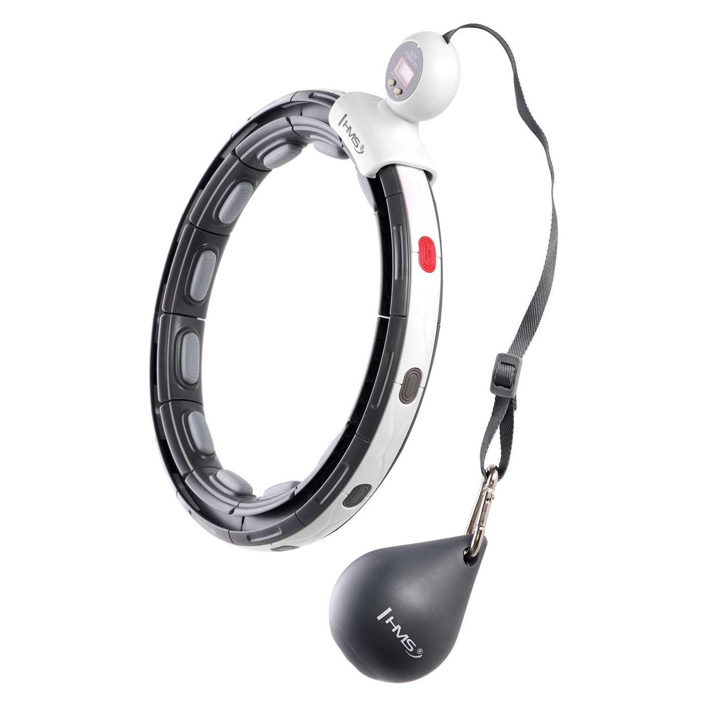 HMS Hhm15 Hula Hoop Schwarz Mit Magnet Und Gewicht + Zähler (100 cm, 400 g) (17-44-583)