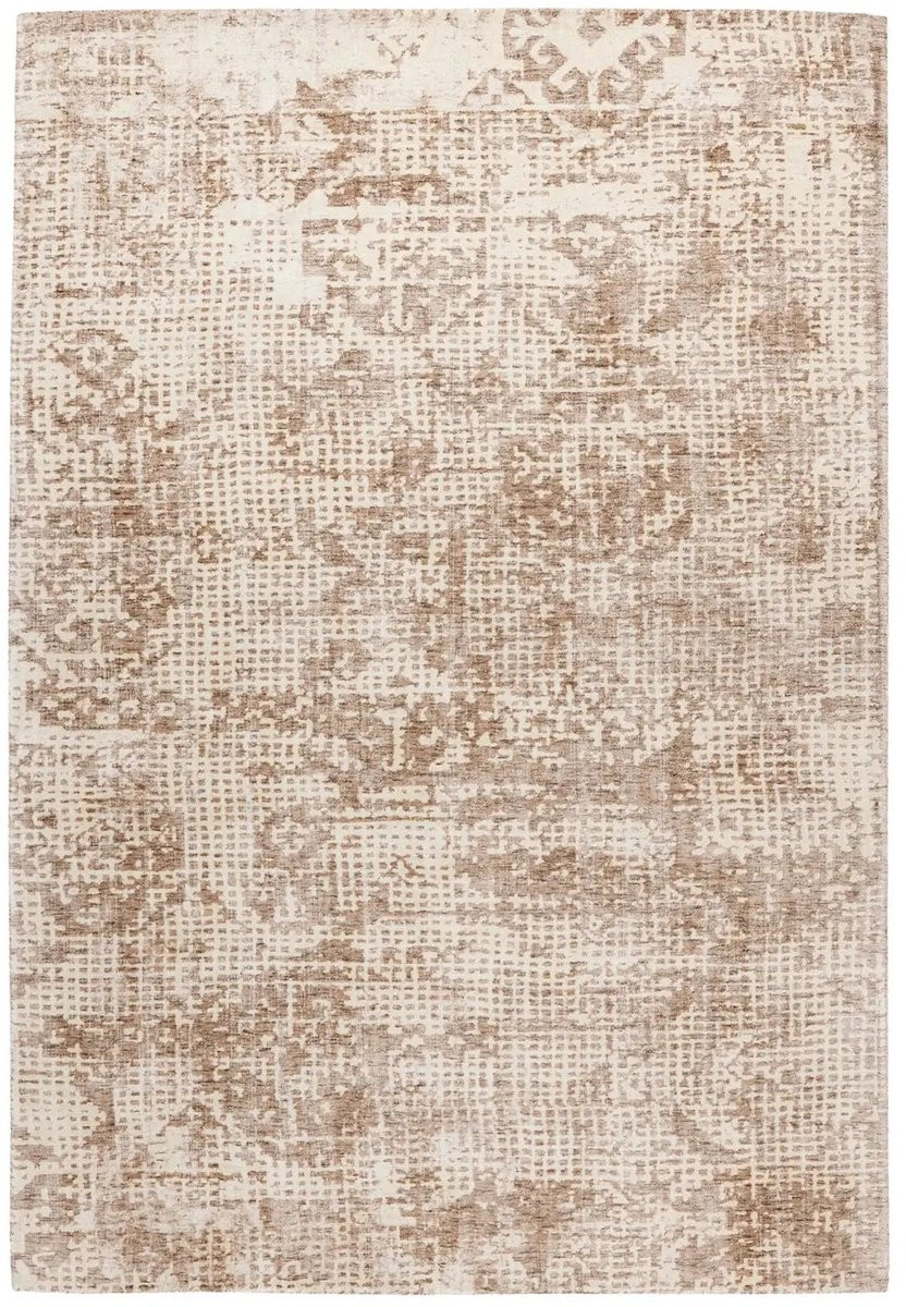 Vintage Vloerkleed Puerto Modern Beige/Crème Viscose 80x150 cm
