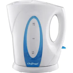 Cheffinger Wasserkocher 1.7L kabellos, Wasserkocher, Weiss