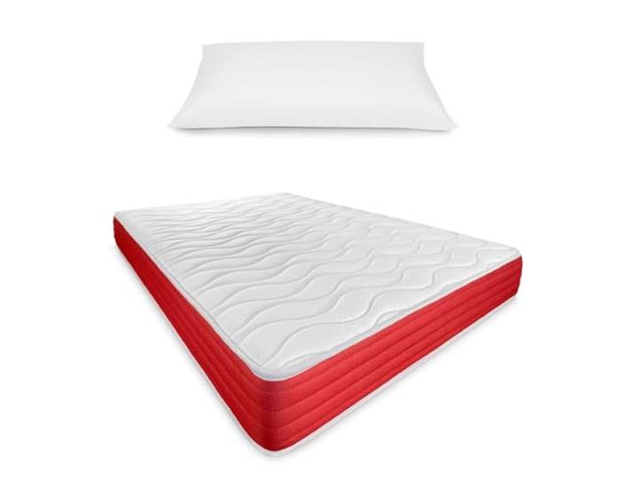DUÉRMETE ONLINE Viskoelastische Lite Matratze, wendbar, milbendicht, antibakteriell und hypoallergen, Viscosoft, Weiß, 90 x 190 cm