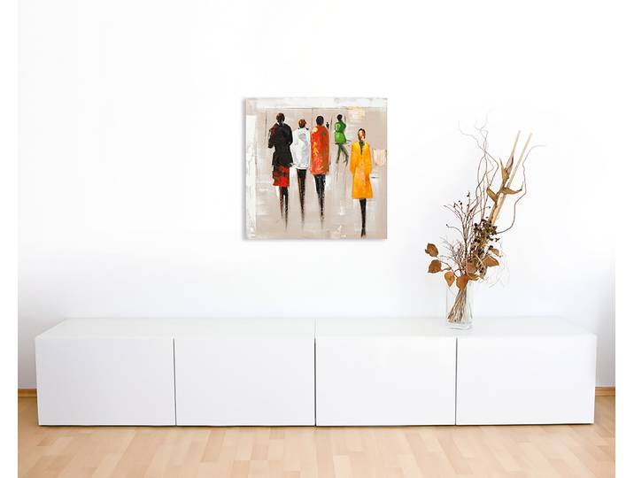 Tableau Mode Type C Tissu mélangé Multicolore 70 x 70cm