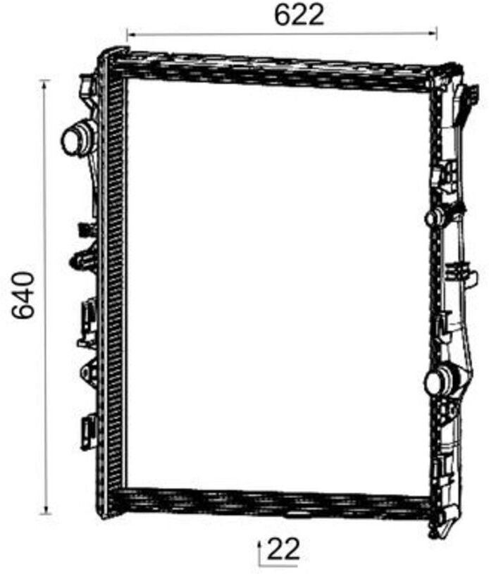 Kühler, Motorkühlung MAHLE CR 2732 000P