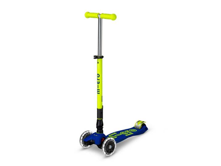 Kinderscooter blau/Gelb MMD235 mAXI FOLDABLE YELLOW