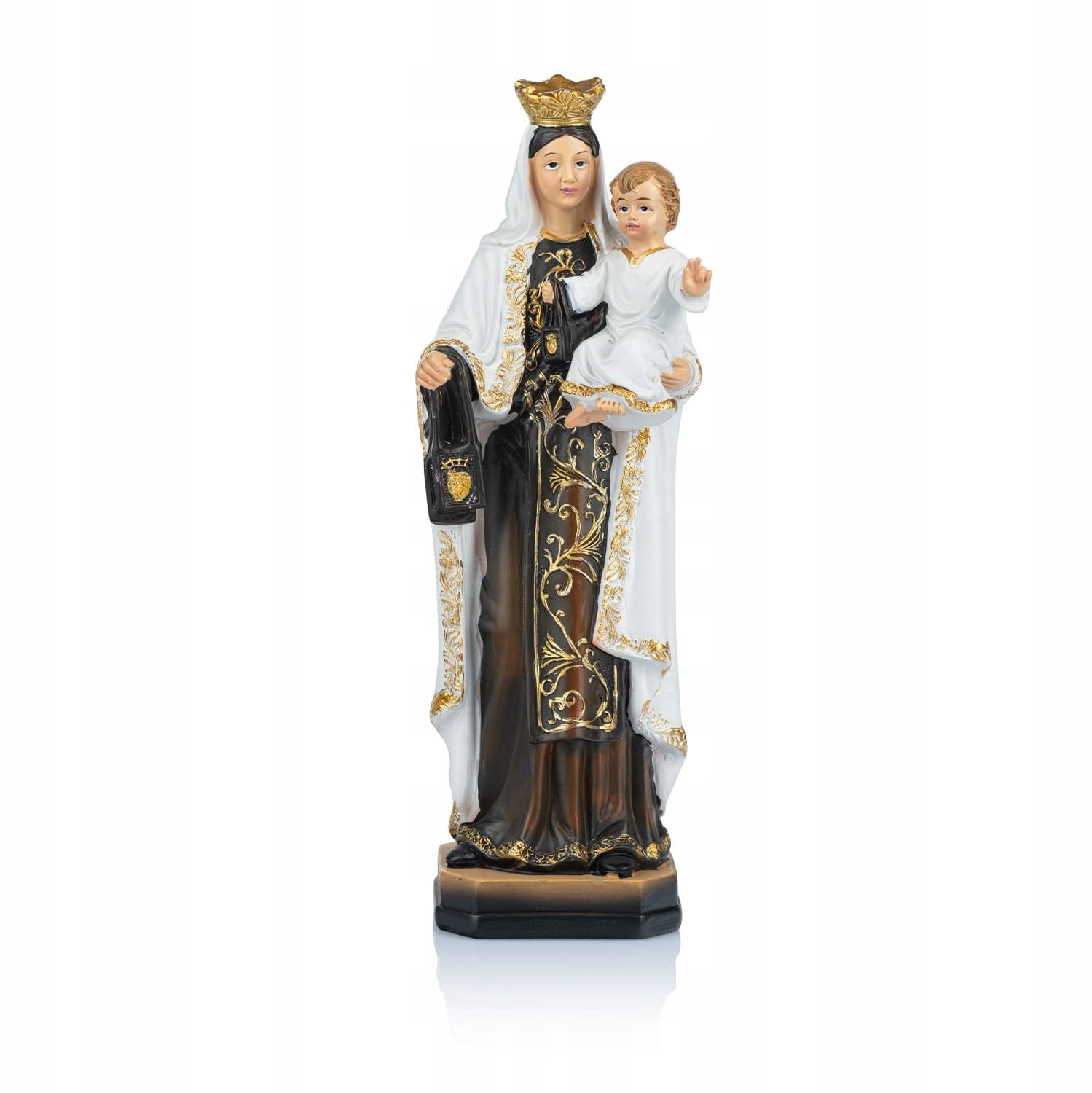 Religieus beeldje van Maria met kind, 21,5 cm