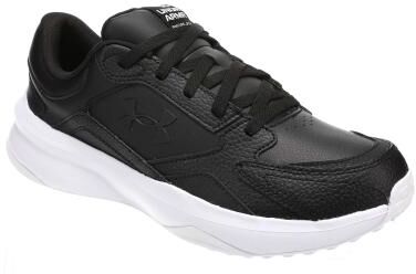 Under Armour Charged Edge Lthr (Men's) Athletic in Black/White, Size 8.5 M, Leather/Rubber/Synthetic