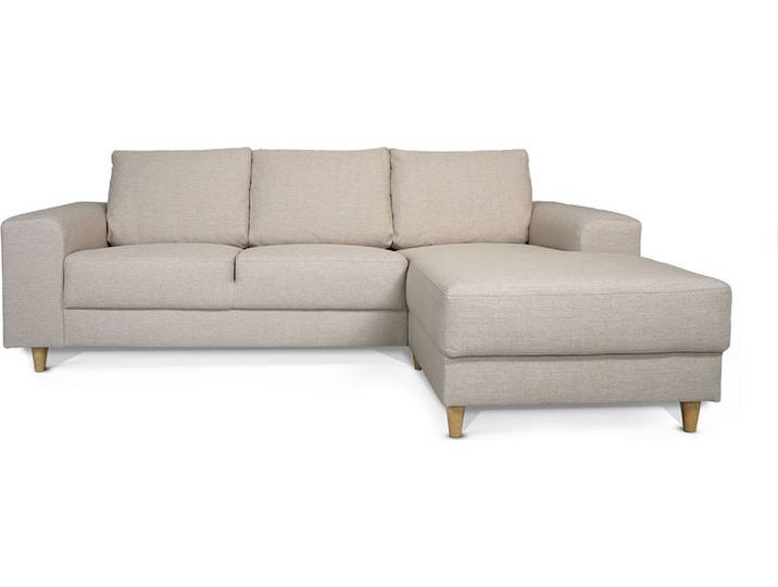 Nordic Sofa mit Chaiselong rechts gewendet hell beige.