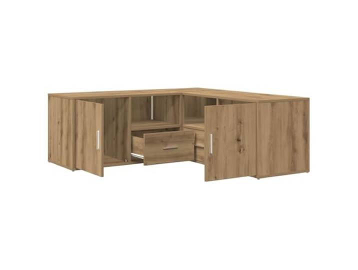 GKHPYURE Eckschrank Eiche Handwerk 200 x 40 x 45 cm Holz mehrschichtig Zwei Montagemöglichkeiten, mit Schubladen, Kapazität 90 kg, glatte Oberfläche, einfache Reinigung, Montage erforderlich