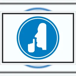 HB-Druck Ruhe bitte Symbol Aufkleber A5 (148x210mm)