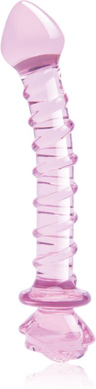 Dream Toys Glaze Glass 9" Rosebud Spiral G-spot Dildo 22.5 cm