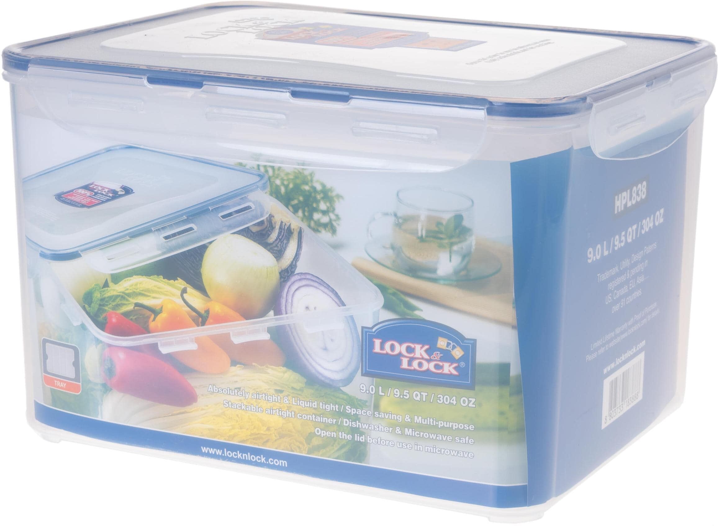 Vorratsdose LOCK & LOCK "9 l", transparent, B:23cm H:18,5cm L:29,5cm, Polyprophylen (PP), Lebensmittelaufbewahrungsbehälter, Vorratsdose transparent B/H/L: 23cm x 18,5cm x 29,5cm
