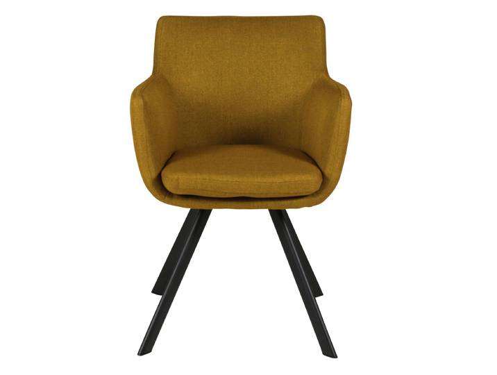 Fauteuil tissu jaune