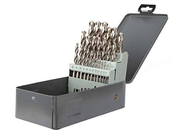 DIAGER - Forets HSS meulé taillé - Coffret de 25 forets - Perçages aciers alliés et non-alliés - Usage polyvalent - diamètre 1 à 13mm/0\,5mm