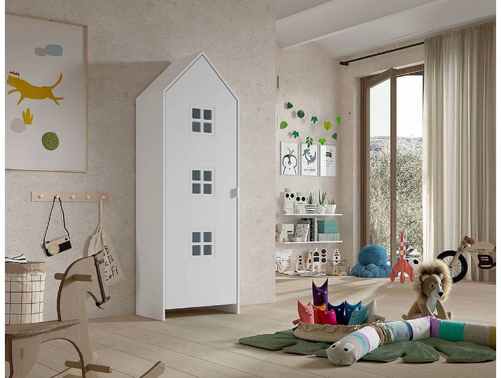 Kleiderschrank Casami Bruges 58 x 171 x 37cm Weiß/Weiß