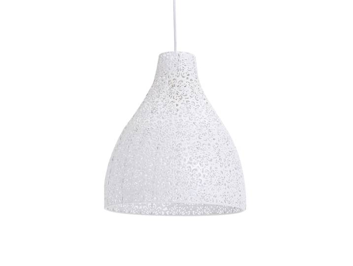 Suspension en métal blanc, d.40 cm