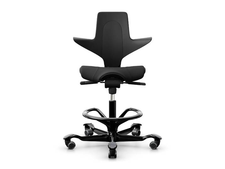 Tresenhocker HAG Capisco Puls 8020, Schwarz/Schwarz, Neu, Barhocker - Praktisch & Komfortabel