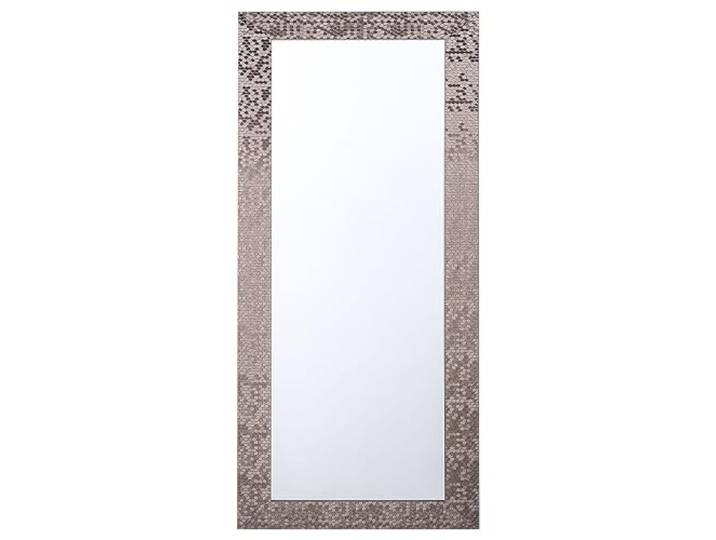 Beliani Moderner Spiegel Wabenmuster braun Wandspiegel 130 x 50 cm Marans