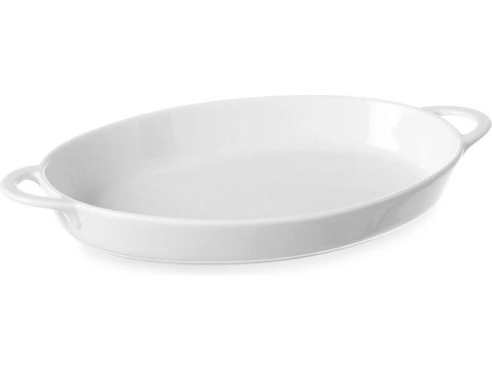HENDI Ovale tapasschaal – porselein – 0\,8L – 324x185x38 mm – met handgrepen