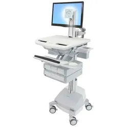 Ergotron Wagen für LCD-Display/Tastatur/Maus/CPU/Notebook/Barcodescanner - medizinisch -, Notebookwagen, Grau
