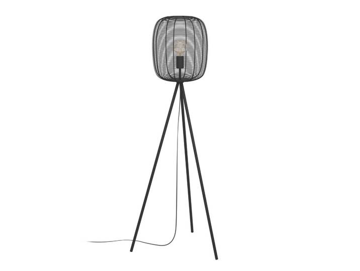Eglo Stehleuchte Rinroe, Schwarz, Metall, 141 cm, Lampen & Leuchten, Innenbeleuchtung, Stehlampen, Stehlampen