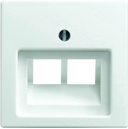 Busch-Jaeger 2fach Abdeckung UAE-/IAE-/ISDN-Steckdose Busch-balance SI Alpinweiß 1803-02-914 1 St.