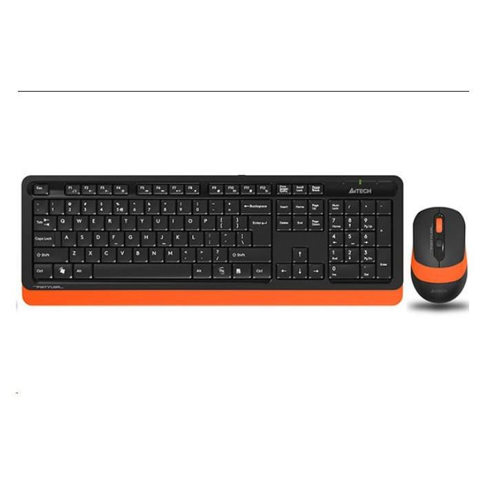 A4Tech FG1010 FSTYLER kabelloses Set Tastatur + Maus, orange Farbe (Eng. Int., Kabellos) (FG1010)