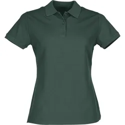 Fruit of the Loom LADIES PREMIUM POLO - Damen Polo-Shirt mit Zwei-Knopfleiste, waldgrün, XS