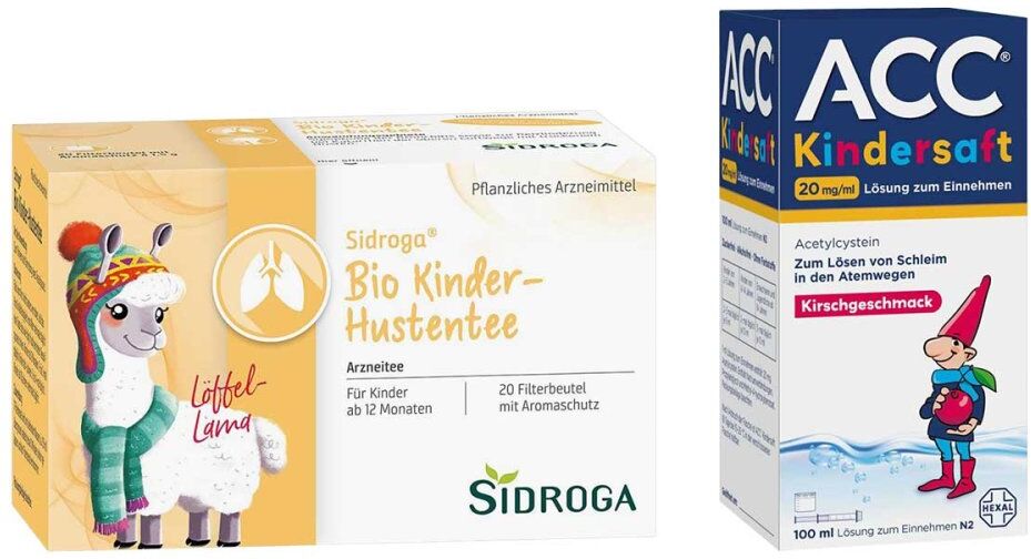 Sidroga Bio Kinder-Hustentee + Acc Kindersaft 1Set