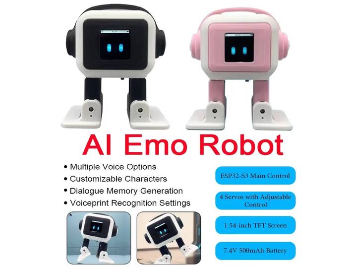 Robot intelligent EMO Tuya avec intelligence artificielle, soutien émotionnel, reconnaissance vocale interactive, robot compagnon EMO Go Home, cadeau pour enfants