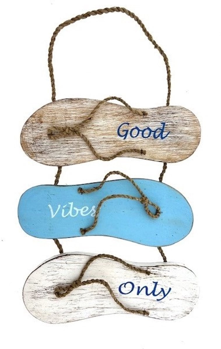Houten tekstbord Gill Good Vibes Only