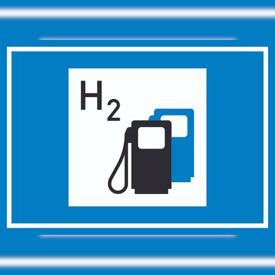 HB-Druck Wasserstofftankstelle Symbol Schild A0 (841x1189mm)