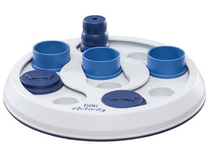 TRIXIE Hondenspeelgoed, intelligentie dog activity strategiespel Flip & Fun – veeleisend intelligentiespeelgoed voor honden voor bezigheid, ø 23 cm – 32001