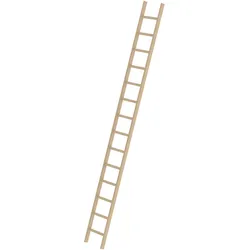 Munk Sprossen-Anlegeleiter Holz ohne Traverse - 033114