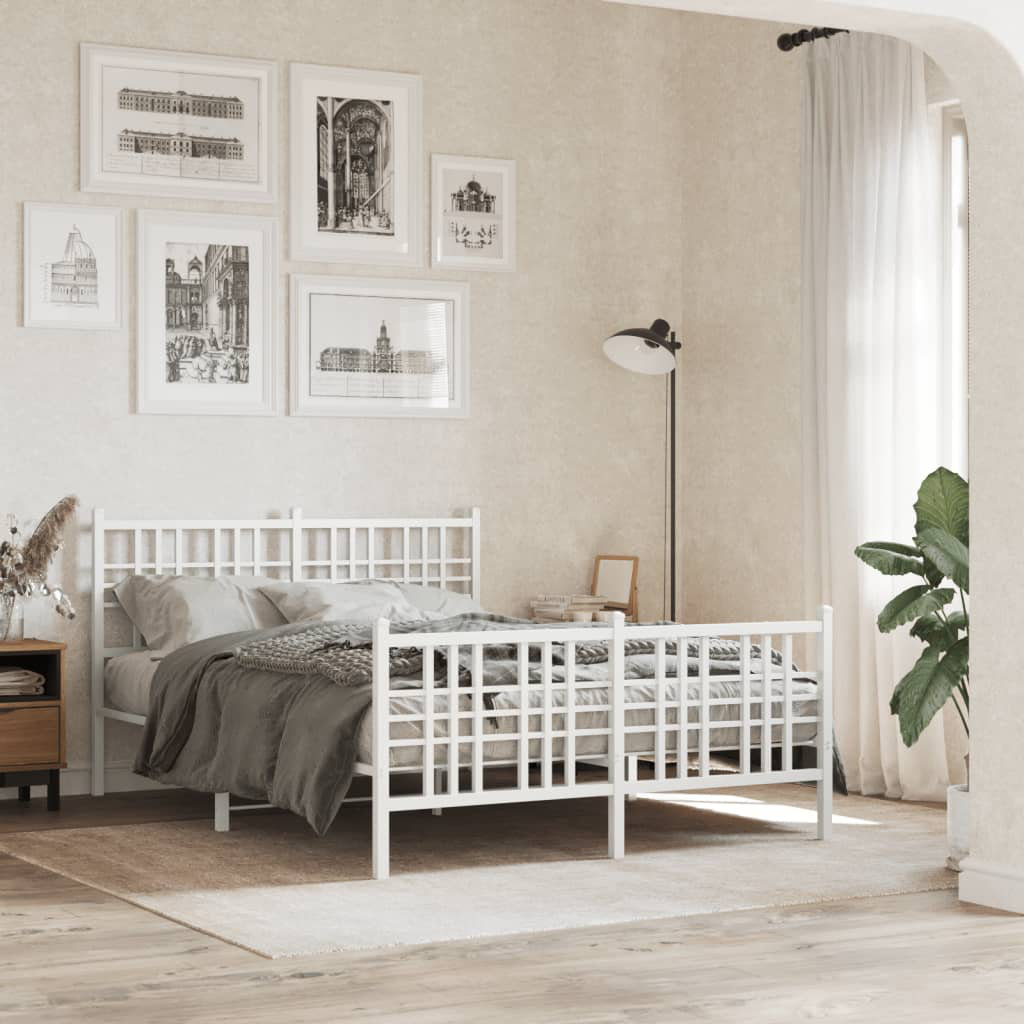 17 Stories Novarayne Bed Frame White Small Double (4')