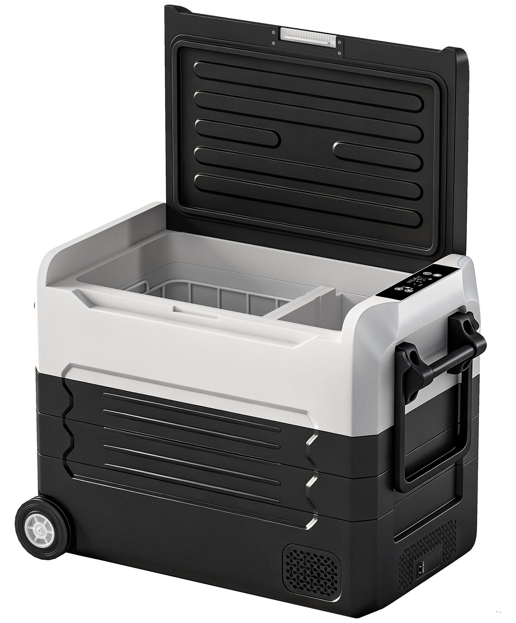 Kompressor Kühlbox 50L -20-20 Elektrische Kühlbox mit Dual-Zone Temperaturregelung APP LED Batterieschutz Klappgriff