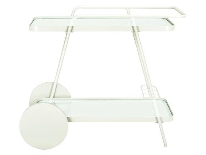Safavieh Modern Barwagen, 2 etages, wit, 91 x 47 x 76