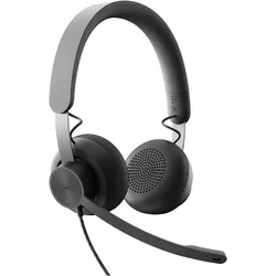Logitech Zone Wired (Kabelgebunden, USB-C, Cisco, Skype, Unify), Office Headset, Schwarz