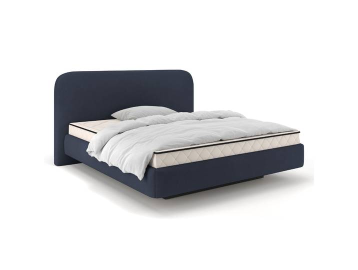 Polsterbett 120x200 cm Nellado mit Stauraum Denim Chenille