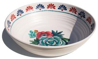 "Abode Homewares Desert Succulent NewWave Melamine Serving Bowl - Cream - 12.2"""