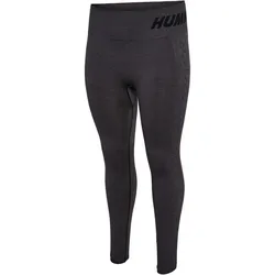 hummel hmlTE CURVE Seamless Mid-Waist Tights Damen 2508 - black melange XL