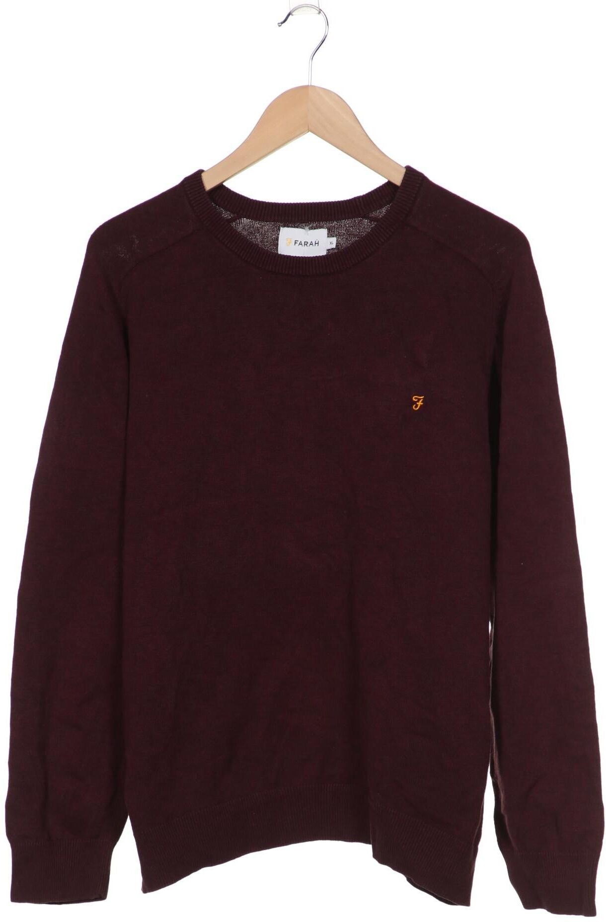 Farah Herren Pullover, Bordeaux, Gr. XL, Baumwolle - Second Hand
