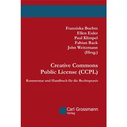 Creative Commons Public License, Fachbücher von Franziska Boehm, Paul Klimpel, Fabian Rack, Ellen Euler, John Weitzmann