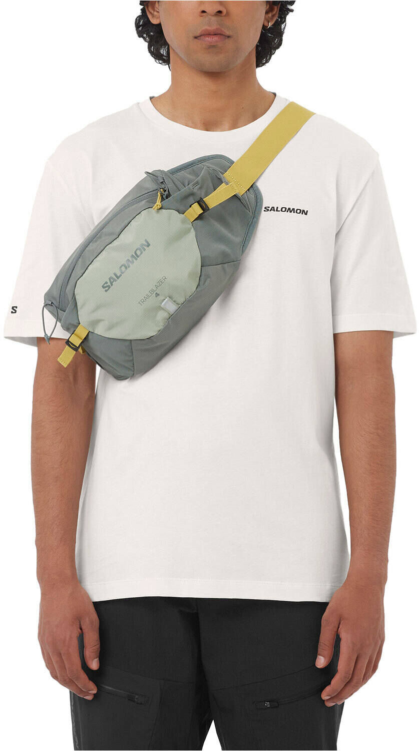 Salomon chest logo camiseta montaña manga corta hombre Blanco (XXL)