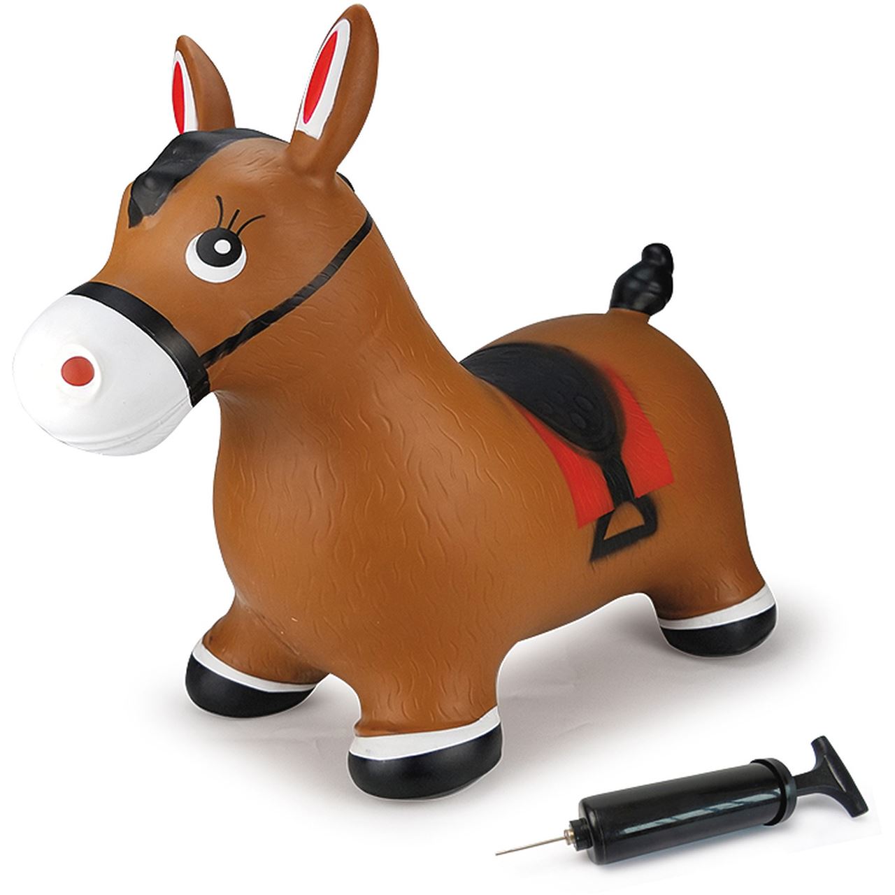 Jamara Hüpftier Pferd braun mit Pumpe 1+