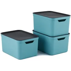 Rotho, Aufbewahrungsbox, Jive Aufbewahrungsbox-Set (16 l, 3x, 35 x 25 x 20 cm)
